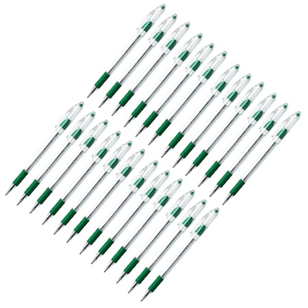 Pentel R.S.V.P. Ballpoint Pen, Fine Point, Green, PK24, 24PK BK90D